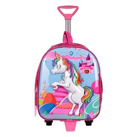 Zigga 00028 Pembe Unicorn Kız Çocuk Çekçekli Anaokulu Sırt Çantası