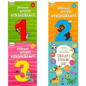 Zihinsel Gelişim Etkinlikleri +4 Yaş 4'lü Set - Eolo Yayınları