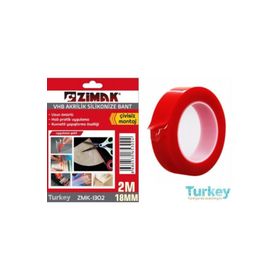 Zimak ZMK-1302 2 m 18 mm VHB Akrilik Silikonize Bant