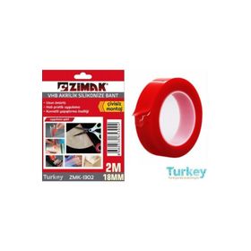 Zimak ZMK-1302 2 m 18 mm VHB Akrilik Silikonize Bant