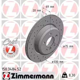 Zimmermann 150.3484.52 Bmw F10 F11 34216775287 Arka Fren Diski