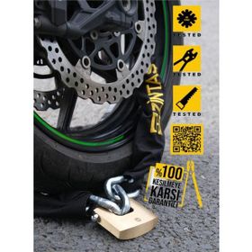 Zintaş Protector Max14 Kesilmez 150 cm Motosiklet Zincir Kilit