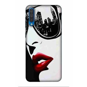 Zipax 2007 Samsung Galaxy A50S Gözlüklü Kız Baskılı Uyumlu Silikon Kılıf
