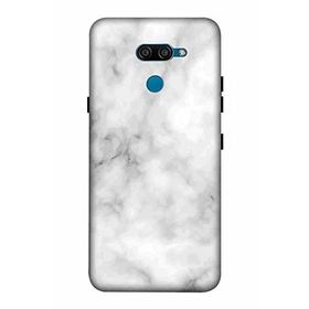 Zipax 2013 LG K40S Beyaz Mermer Baskılı Uyumlu Silikon Kılıf