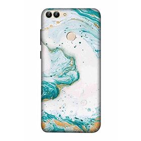 Zipax 2021 Huawei P Smart 2018 Mermer Desenli Uyumlu Silikon Kılıf