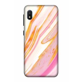 Zipax 2023 Samsung Galaxy A01 Core Pembe Mermer Baskılı Uyumlu Silikon Kılıf