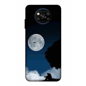 Zipax 2024 Xiaomi Poco X3 Pro Ay Gece Baskılı Uyumlu Silikon Kılıf