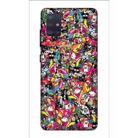 Zipax 2033 Samsung Galaxy A71 Karışık Baskılı Uyumlu Silikon Kılıf