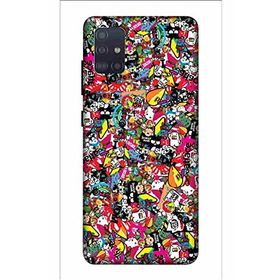 Zipax 2033 Samsung Galaxy A71 Karışık Baskılı Uyumlu Silikon Kılıf