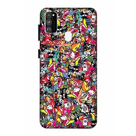 Zipax 2033 Samsung Galaxy M21 Karışık Baskılı Uyumlu Silikon Kılıf