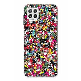 Zipax 2033 Samsung Galaxy M22 Karışık Baskılı Uyumlu Silikon Kılıf