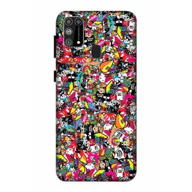 Zipax 2033 Samsung Galaxy M31 Karışık Baskılı Uyumlu Silikon Kılıf