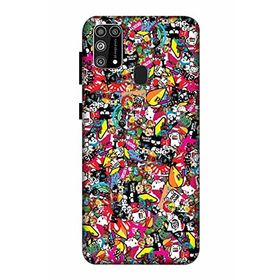 Zipax 2033 Samsung Galaxy M31 Karışık Baskılı Uyumlu Silikon Kılıf