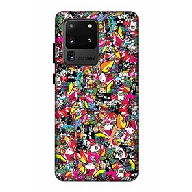 Zipax 2033 Samsung Galaxy S20 Ultra Karışık Baskılı Uyumlu Silikon Kılıf