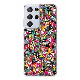 Zipax 2033 Samsung Galaxy S22 Ultra Karışık Baskılı Uyumlu Silikon Kılıf