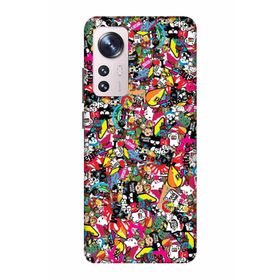 Zipax 2033 Xiaomi Mi 12 Pro Karışık Baskılı Uyumlu Silikon Kılıf