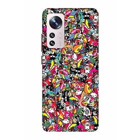 Zipax 2033 Xiaomi Mi 12 Pro Karışık Baskılı Uyumlu Silikon Kılıf
