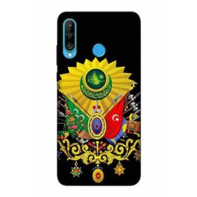 Zipax 2034 Huawei P30 Lite Osmanlı Baskılı Uyumlu Silikon Kılıf