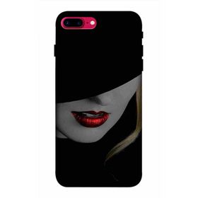 Zipax 2053 Apple iPhone 7 Plus 8 Plus Şapkalı Kız Baskılı Uyumlu Silikon Kılıf