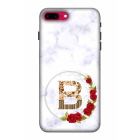 Zipax 2073 Apple iPhone 7 Plus 8 Plus B Harfi Baskılı Uyumlu Silikon Kılıf