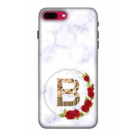Zipax 2073 Apple iPhone 7 Plus 8 Plus B Harfi Baskılı Uyumlu Silikon Kılıf