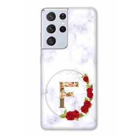 Zipax 2077 Samsung Galaxy S21 Ultra F Harfi Baskılı Uyumlu Silikon Kılıf