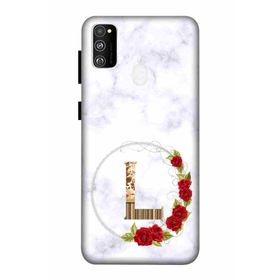 Zipax 2081 Samsung Galaxy M21 L Harfi Baskılı Uyumlu Silikon Kılıf