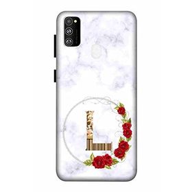 Zipax 2081 Samsung Galaxy M21 L Harfi Baskılı Uyumlu Silikon Kılıf