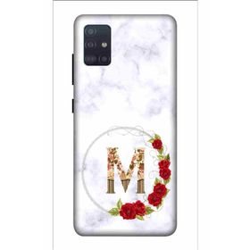 Zipax 2082 Samsung Galaxy A71 M Harfi Baskılı Uyumlu Silikon Kılıf