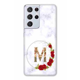 Zipax 2082 Samsung Galaxy S21 Ultra M Harfi Baskılı Uyumlu Silikon Kılıf