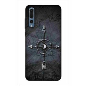 Zipax 2103 Huawei P20 Pro Pusula Baskılı Uyumlu Silikon Kılıf
