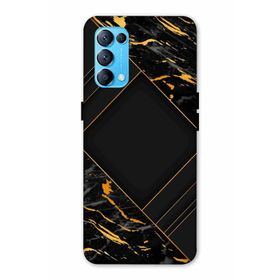 Zipax 2106 Oppo A54 5G Siyah Mermer Baskılı Uyumlu Silikon Kılıf