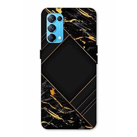 Zipax 2106 Oppo A54 5G Siyah Mermer Baskılı Uyumlu Silikon Kılıf
