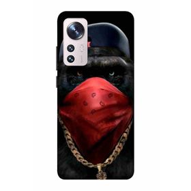 Zipax 2108 Xiaomi Mi 12 Pro Maymun Baskılı Uyumlu Silikon Kılıf