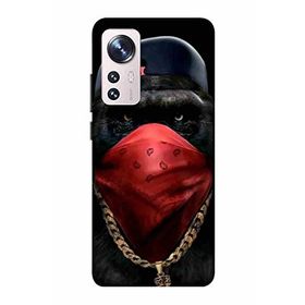 Zipax 2108 Xiaomi Mi 12 Pro Maymun Baskılı Uyumlu Silikon Kılıf