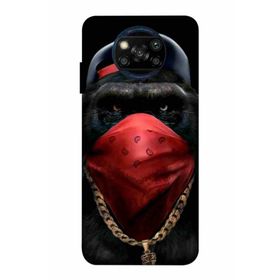 Zipax 2108 Xiaomi Poco X3 Pro Maymun Baskılı Uyumlu Silikon Kılıf