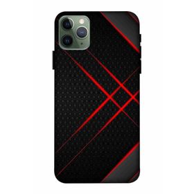 Zipax 2113 Apple iPhone 11 Pro Max Kırmızı Çizgi Baskılı Uyumlu Silikon Kılıf