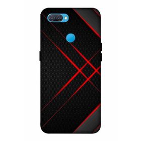 Zipax 2113 Oppo A12 Kırmızı Çizgi Baskılı Uyumlu Silikon Kılıf