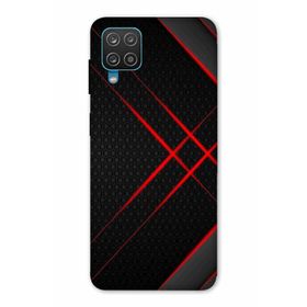 Zipax 2113 Samsung Galaxy A12 Kırmızı Çizgi Baskılı Uyumlu Silikon Kılıf