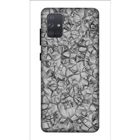 Zipax 8027 Samsung Galaxy A71 Karışık Gri Baskılı Uyumlu Silikon Kılıf