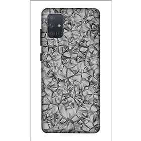 Zipax 8027 Samsung Galaxy A71 Karışık Gri Baskılı Uyumlu Silikon Kılıf
