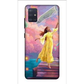 Zipax 8086 Samsung Galaxy A51 Kız Deniz Anası Baskılı Uyumlu Silikon Kılıf