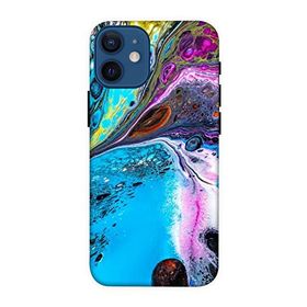 Zipax 8159 Apple iPhone 12 Mini Mermer Baskılı Uyumlu Silikon Kılıf
