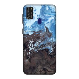 Zipax 8230 Samsung Galaxy M21 Karışık Mermer Baskılı Uyumlu Silikon Kılıf