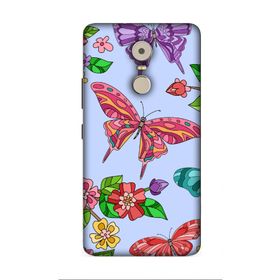 Zipax 8534 Lenovo K6 Note Lenova Kelebekler Baskılı Uyumlu Silikon Kılıf