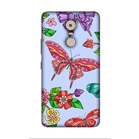 Zipax 8534 Lenovo K6 Note Lenova Kelebekler Baskılı Uyumlu Silikon Kılıf
