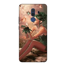 Zipax 8538 Huawei Mate 10 Pro Kız ve Kelebek Desenli Uyumlu Silikon Kılıf