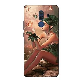 Zipax 8538 Huawei Mate 10 Pro Kız ve Kelebek Desenli Uyumlu Silikon Kılıf