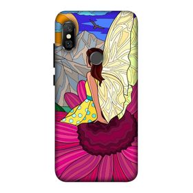 Zipax 8539 Xiaomi Mi A2 Lite Kelebek Kız Baskılı Uyumlu Silikon Kılıf