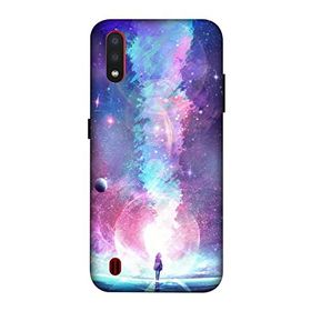 Zipax 8580 Samsung Galaxy A01 Galaksi Baskılı Uyumlu Silikon Kılıf
